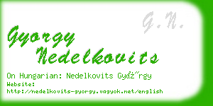 gyorgy nedelkovits business card